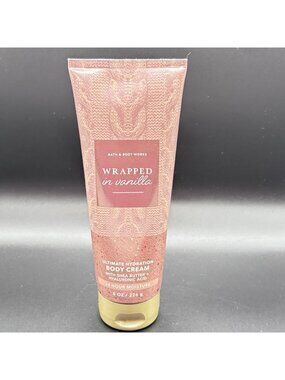 Bath & Body Works Wrapped In Vanilla Ultimate Hydration Cream 8 oz Velvet  Soft